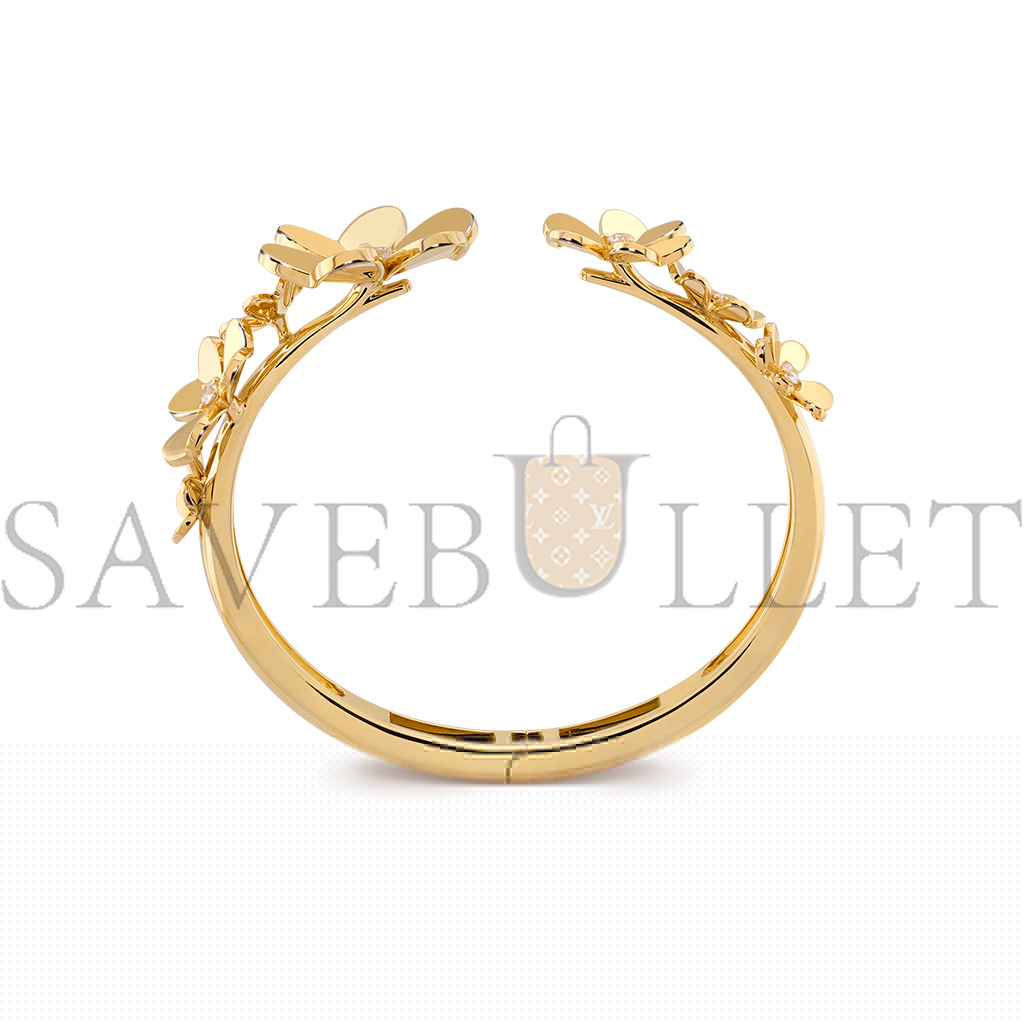 V*N CL*F arpels frivole bracelet, 7 flowers, small model - yellow gold, diamond  vcarp6l100